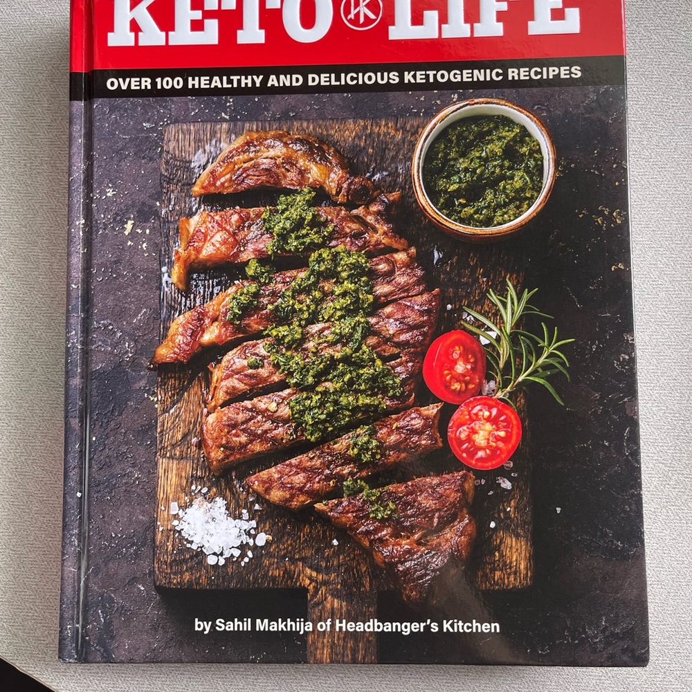 Keto Life Cookbook by - Black and Red